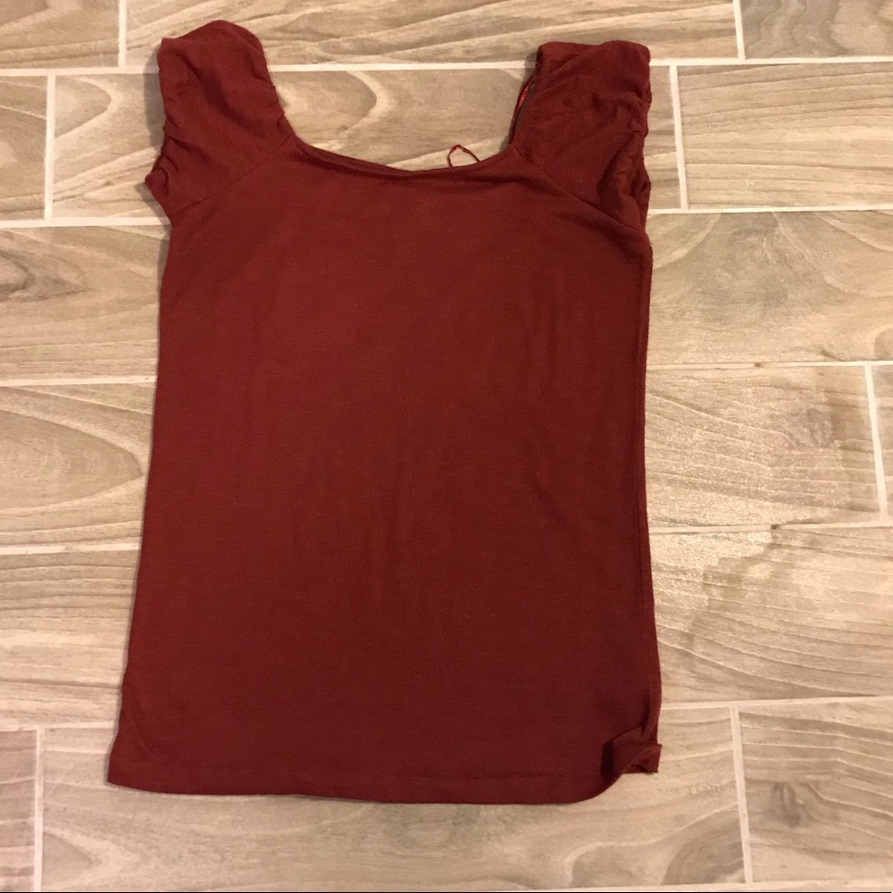 Rust orange short sleeve top